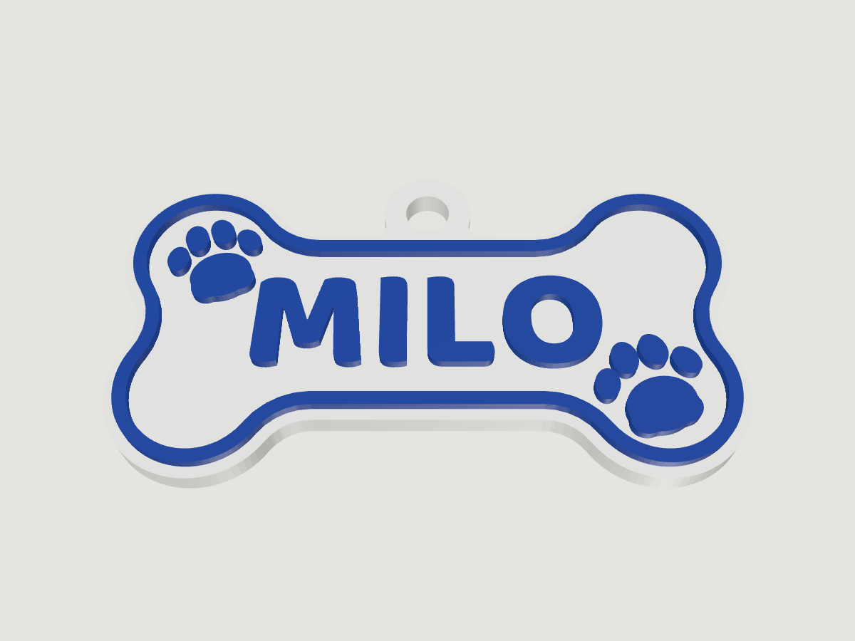 Placa de mascota · hueso