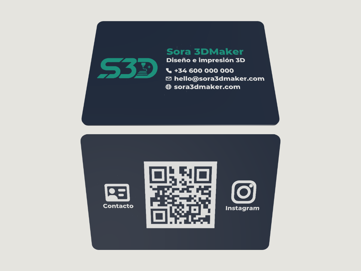 Llavero con logo y QR